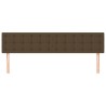 Têtes de lit 2 pcs Marron Foncé 90x5x78/88 cm Tissu 