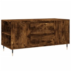 Table basse chêne fumé 102x44,5x50 cm bois d'ingénierie 