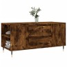 Table basse chêne fumé 102x44,5x50 cm bois d'ingénierie 
