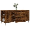 Table basse chêne fumé 102x44,5x50 cm bois d'ingénierie 