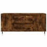 Table basse chêne fumé 102x44,5x50 cm bois d'ingénierie 