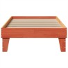 Cadre de lit sans matelas cire marron 75x190 cm bois pin massif 