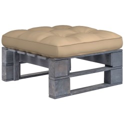 Pouf palette de jardin Bois de pin imprégné de gris 