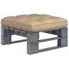 Pouf palette de jardin Bois de pin imprégné de gris 