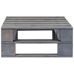 Pouf palette de jardin Bois de pin imprégné de gris 