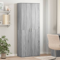 Buffet haut sonoma gris 70x35x180 cm bois d'ingénierie 