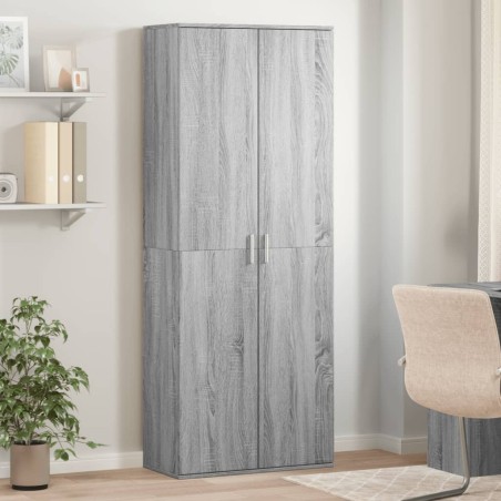 Buffet haut sonoma gris 70x35x180 cm bois d'ingénierie 