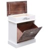 Armoire à chaussures Marron 50 x 28 x 58 cm Bois de Paulownia 