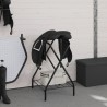 Porte-selle pliable autoportant noir fer 