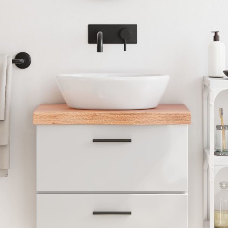 Comptoir de salle de bain marron 60x40x(2-6) cm bois traité 