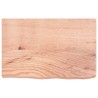 Comptoir de salle de bain marron 60x40x(2-6) cm bois traité 