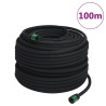 Tuyau d'arrosage de jardin noir 0,6" 100 m caoutchouc 