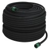 Tuyau d'arrosage de jardin noir 0,6" 100 m caoutchouc 