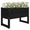 Jardinière Noir 78x40x52 cm Bois massif de pin 