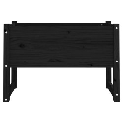 Jardinière Noir 78x40x52 cm Bois massif de pin 