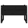 Jardinière Noir 78x40x52 cm Bois massif de pin 