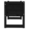 Jardinière Noir 78x40x52 cm Bois massif de pin 