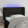 Tête de lit à LED Noir 83x16x78/88 cm Tissu 
