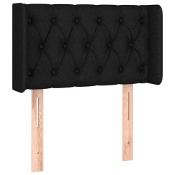 Tête de lit à LED Noir 83x16x78/88 cm Tissu 