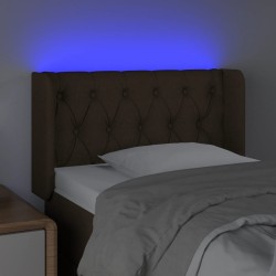 Tête de lit à LED Noir 83x16x78/88 cm Tissu 