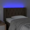 Tête de lit à LED Noir 83x16x78/88 cm Tissu 