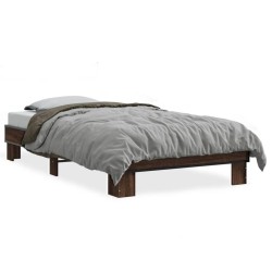 Cadre de lit sans matelas chêne marron 90x190 cm 