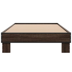 Cadre de lit sans matelas chêne marron 90x190 cm 