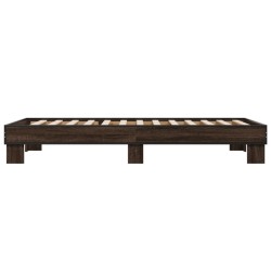 Cadre de lit sans matelas chêne marron 90x190 cm 