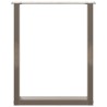 Pieds de table à manger en forme de U, 2 pièces, acier naturel, 60 x (72-73) cm 