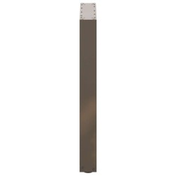 Pieds de table à manger en forme de U, 2 pièces, acier naturel, 60 x (72-73) cm 