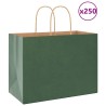 Sacs en papier 250 pcs avec poignées vert 32x17x25 cm 