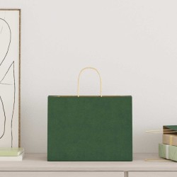 Sacs en papier 250 pcs avec poignées vert 32x17x25 cm 