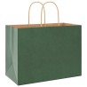 Sacs en papier 250 pcs avec poignées vert 32x17x25 cm 
