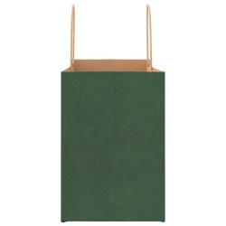 Sacs en papier 250 pcs avec poignées vert 32x17x25 cm 