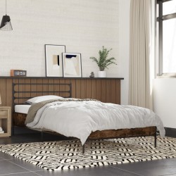 Cadre de lit sans matelas chêne fumé 90x190 cm 