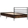 Cadre de lit sans matelas chêne fumé 90x190 cm 