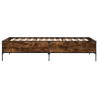 Cadre de lit sans matelas chêne fumé 75x190 cm 