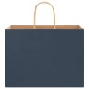 Sacs en papier 250 pcs avec poignées bleu 32x17x25 cm 