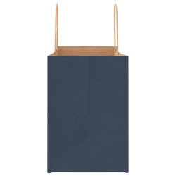 Sacs en papier 250 pcs avec poignées bleu 32x17x25 cm 