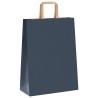 Sacs en papier 250 pcs avec poignées bleu 26x12x35 cm 