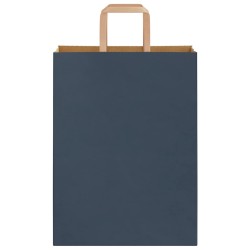 Sacs en papier 250 pcs avec poignées bleu 26x12x35 cm 