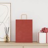 Sacs en papier 250 pcs avec poignées rouge 26x12x35 cm 