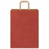 Sacs en papier 250 pcs avec poignées rouge 26x12x35 cm 