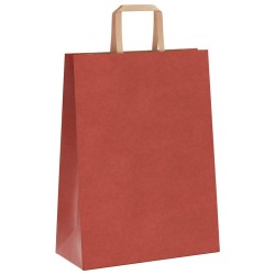 Sacs en papier 250 pcs avec poignées rouge 26x12x35 cm 