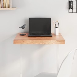 Dessus de table marron clair bois chêne massif traité 