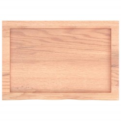 Dessus de table marron clair bois chêne massif traité 
