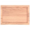Dessus de table marron clair bois chêne massif traité 