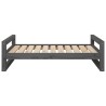 Lit pour chien Gris 95,5x65,5x28 cm Bois de pin solide 