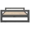 Lit pour chien Gris 95,5x65,5x28 cm Bois de pin solide 