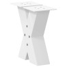 Pieds de table basse en forme de X, 2 pièces, blanc, 30 x (30-31) cm, acier 